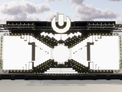 Ultra Music Festival 2018 Stage 3D Model