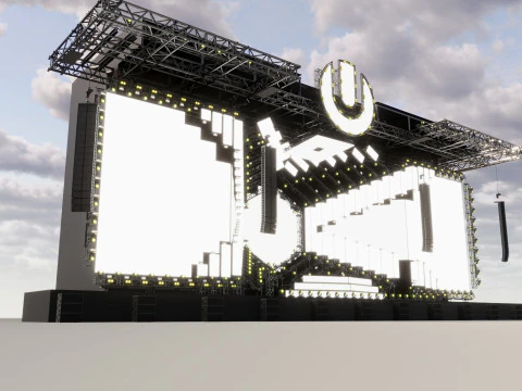 Ultra Music Festival 2018 Stage 3D Model