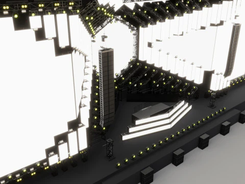 Ultra Music Festival 2018 Stage 3D Model