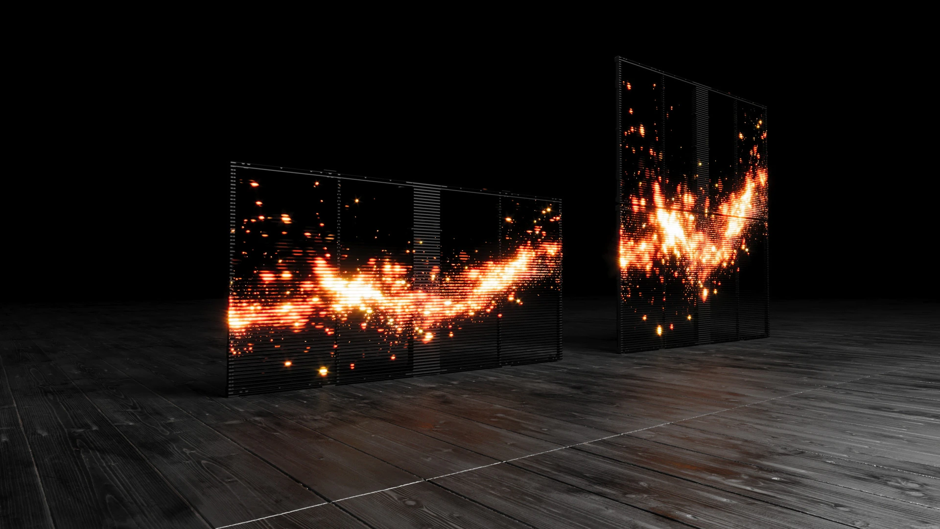 Transparent LED Screen 3D Model .c4d .max .obj .3ds .fbx .stl .blend 