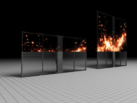 Transparent LED Screen 3D Model