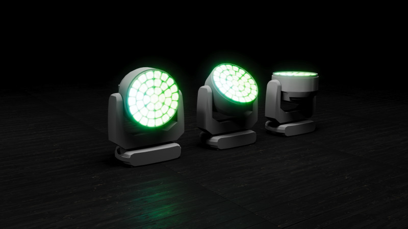 Moving Head Stage Light 3Dモデル .c4d .max .obj .3ds .fbx .stl .blend