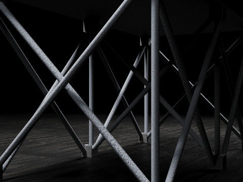 Modular Concert Stage Podium Modello 3D