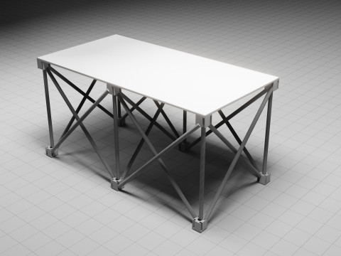Modular Concert Stage Podium Modello 3D