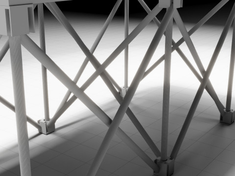 Modular Concert Stage Podium Modello 3D