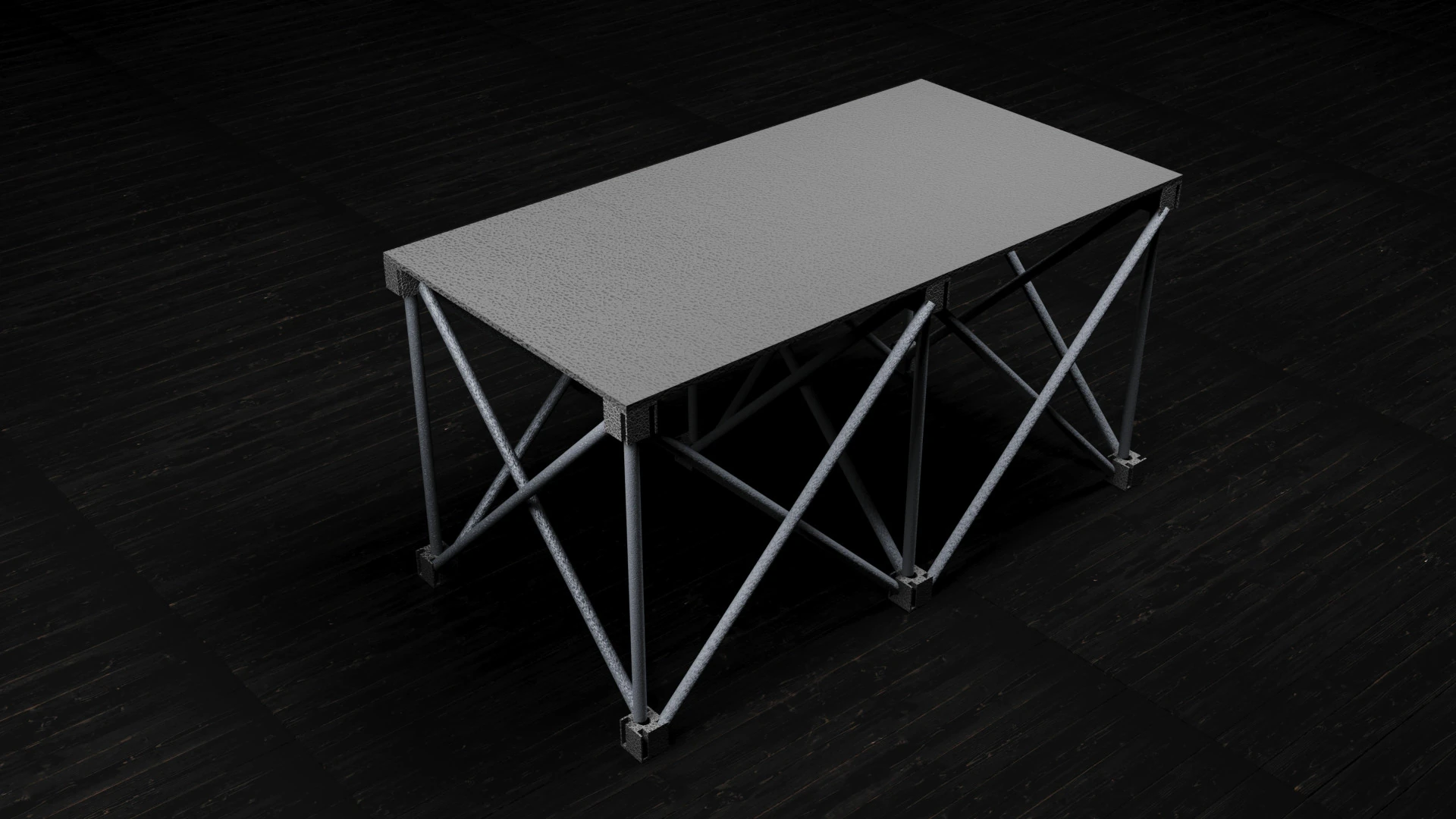 Modular Concert Stage Podium 3D Model .c4d .max .obj .3ds .fbx .stl .blend 