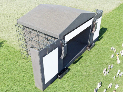 Modern Concert Stage 3D Model
