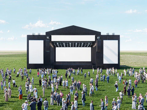 Modern Concert Stage 3D Model