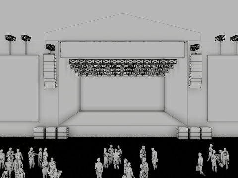 Modern Concert Stage 3D मॉडल
