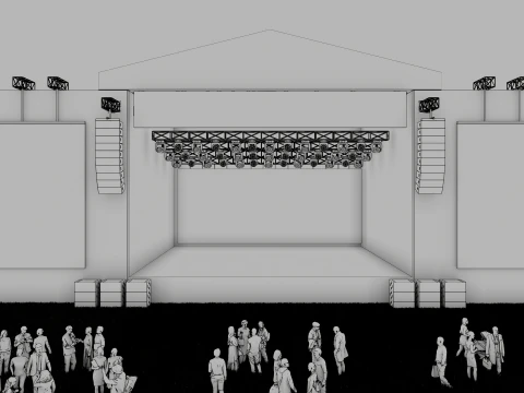 Modern Concert Stage 3D Model