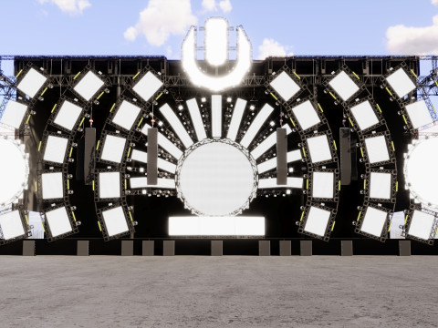 Ultra Music Festival 2014 Stage Model 3D