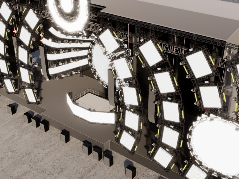 Ultra Music Festival 2014 Stage Model 3D