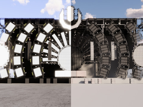 Ultra Music Festival 2014 Stage Model 3D