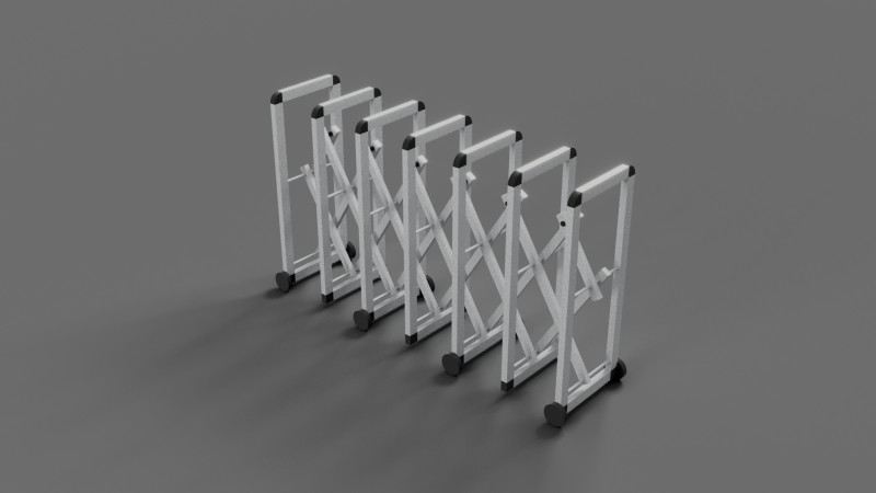 Accordion Barrier 3Dモデル .c4d .max .obj .3ds .fbx .stl .blend 