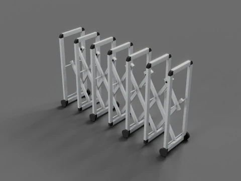 Barriera della fisarmonica Modello 3D