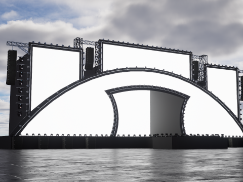 Festival - Concert Stage Model 3D Modell