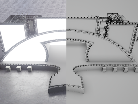 Festival - Concert Stage Model 3D Modell