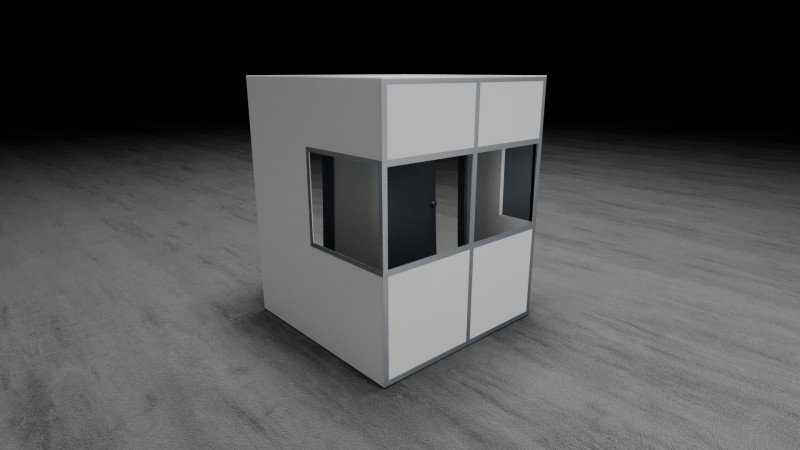 Simultaneous Interpretation Booth Model 3D .c4d .max .obj .3ds .fbx .stl .blend 