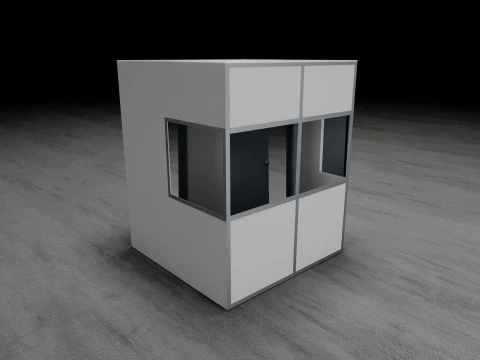 同時通訳ブース 3Dモデル