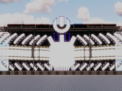Ultra Music Festival 2017 Stage 3D Model