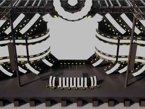 Ultra Music Festival 2017 Stage 3D Model