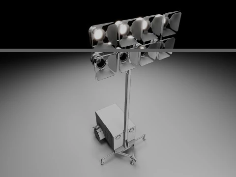 Portable Lighting Tower 3D Model