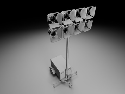 Portable Lighting Tower 3D Model