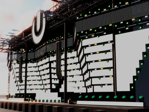 Ultra Music Festival 2019 Stage 3D Model
