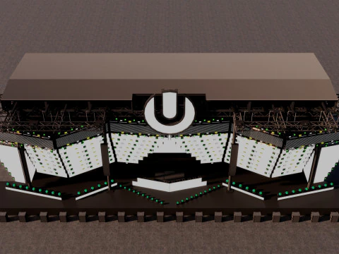 Ultra Music Festival 2019 Stage 3D Model