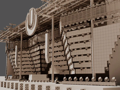 Ultra Music Festival 2019 Stage 3D Model