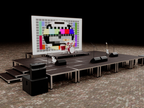 Mini Concert Stage 3D Model
