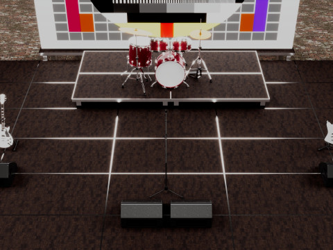 Mini Concert Stage 3D Model