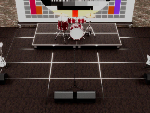 Mini-concertpodium 3D Model