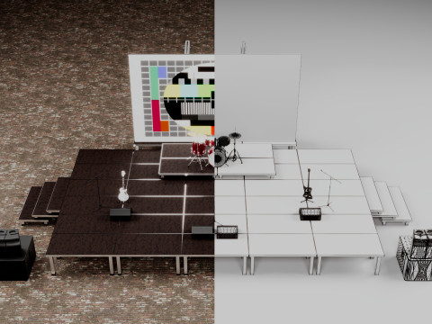 Mini Concert Stage 3D Model