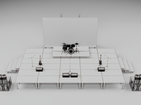 Mini Concert Stage 3D Model