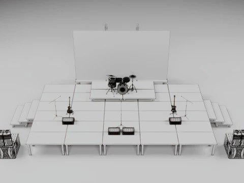 Mini-concertpodium 3D Model