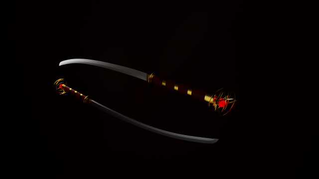 Katana 3D Модель .c4d .max .obj .3ds .fbx .stl .blend 
