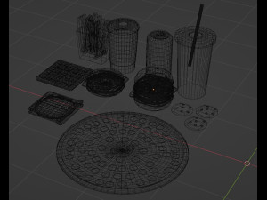 Lowpoly Foods pack 3Dモデル