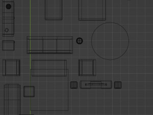 Low-poly furniture set 3D Model