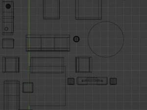 Low-poly furniture set 3D Model