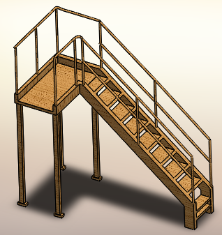 Ladder 3D Model .c4d .max .obj .3ds .fbx .stl .blend 
