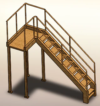 Ladder 3D Model .c4d .max .obj .3ds .fbx .stl .blend