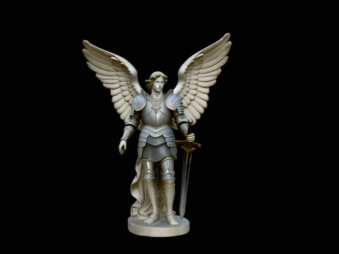 Archangel Michael Warrior Statue Design 2 - 3D Print Model 3D Print Model