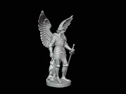 Archangel Michael Warrior Statue Design 2 - 3D Print Model 3D Print Model