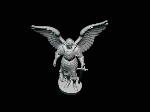 Archangel Michael Warrior Statue Design 2 - 3D Print Model 3D Print Model