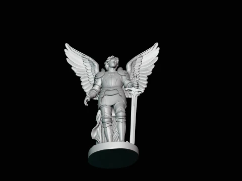 Archangel Michael Warrior Statue Design 2 - 3D Print Model 3D Print Model