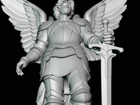 Archangel Michael Warrior Statue Design 2 - 3D Print Model 3D Print Model