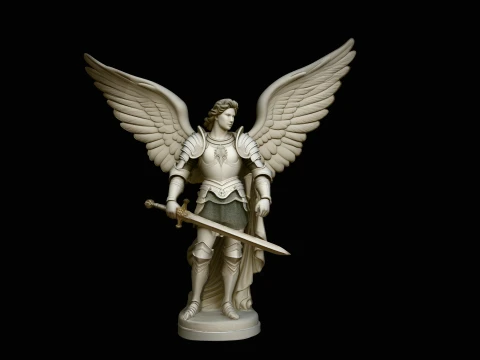 Archangel Michael Warrior Statue Design 3 - 3D Print Model 3D Print Model