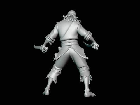 Undead Pirate Statue Design 2 - 3D Print Model 3D Print Model