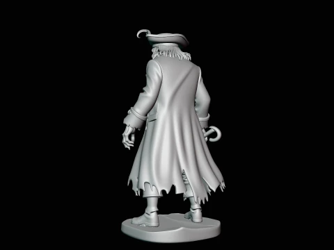 Ghost Pirate Captain Statue Design 2 - 3D Print Model 3D Print Model